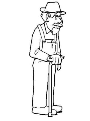 Раскраски Дедушка