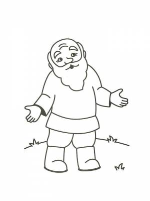 Раскраска Дедушка   в формате