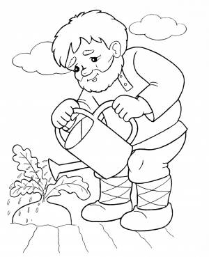 Раскраска Дед