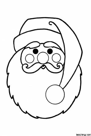 Раскраска Удивлённый Дед Мороз