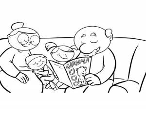 Раскраска Дедушка