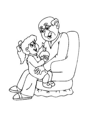 Раскраска Дедушка