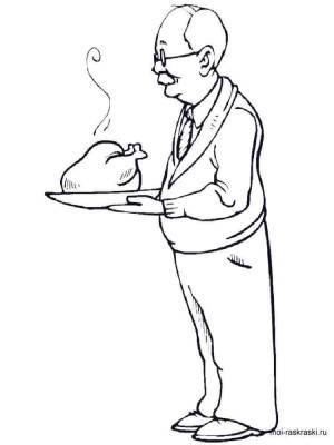 Раскраска Дедушка