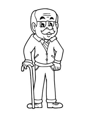 Раскраска Дед