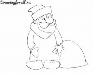 6 как нарисовать деда мороза для детей