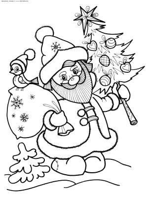 Раскраска Дедушка Мороз