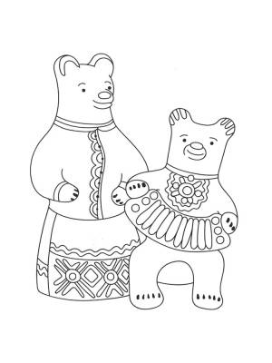 Каргопольская игрушка раскраска шаблон