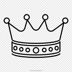 Рисунок Раскраска Корона Черно-белая, Корона, белый, король, принц png