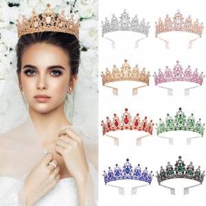 Тиара с гребнями, Хрустальная искусственная корона, корона, тиара, роскошная винтажная корона в стиле барокко, свадебная корона, тиара