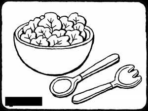 Овощной салат раскраска