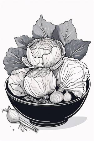 Раскраска салат для печати