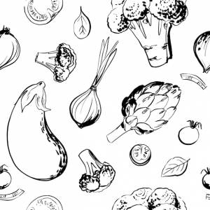 Векторный рисунок из овощей