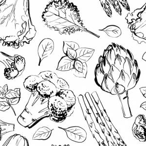 Векторный рисунок из овощей