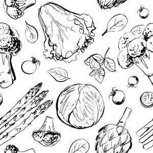 Векторный рисунок из овощей
