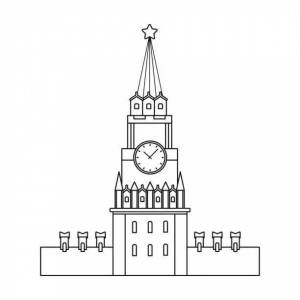 Раскраски Спасская башня