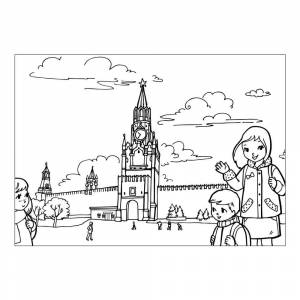 Раскраска Кремль