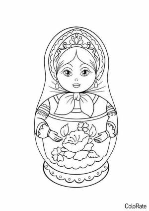 Раскраска Русская народная игрушка