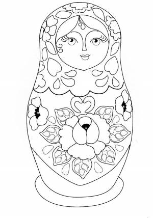 Раскраска Матрешки