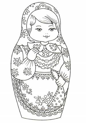 Раскраска Матрешки