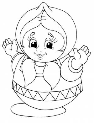 Раскраска Матрешки