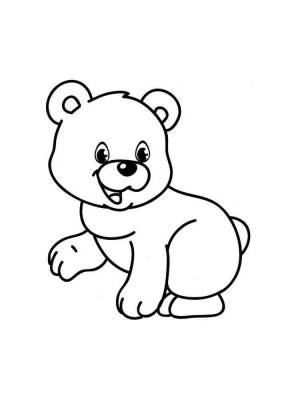 Раскраски легкая мишка