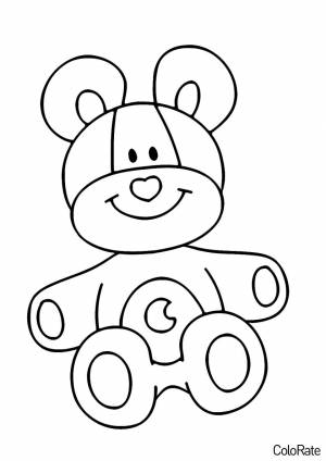 Раскраска Игрушечный мишка