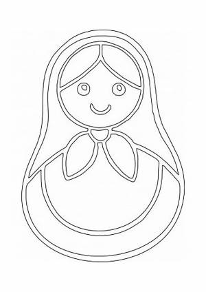 Трафареты Матрешка