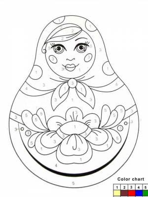 Раскраски Матрешки