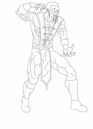 Раскраски с саб зиро из mortal kombat