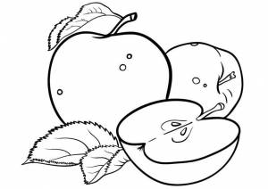 Раскраска Яблочный натюрморт