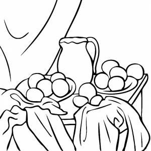 Раскраска натюрморт пасхальные яйца