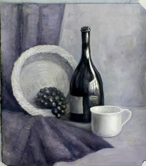 Иллюстрация Черно-белый натюрморт в стиле академический рисунок