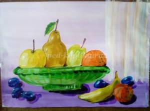 Как нарисовать натюрморт с фруктами 3 класс поэтапное рисование