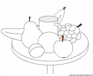 DataLife Engine > Версия для печати > Натюрморт раскраска для детей