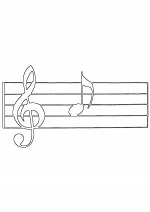 Раскраска ноты тетради