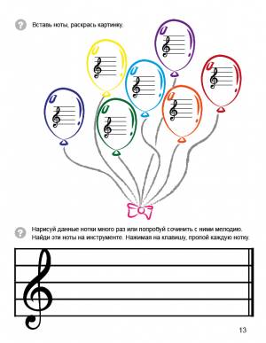 Нотная раскраска