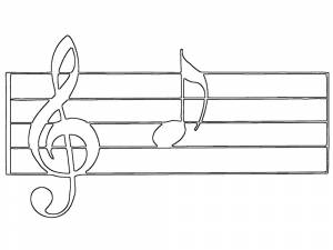 Раскраска Ноты