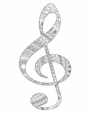 Раскраски Скрипичный ключ