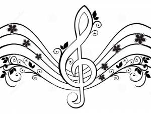 Раскраска Ноты