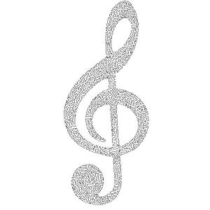 Скрипичный ключ раскраска для детей