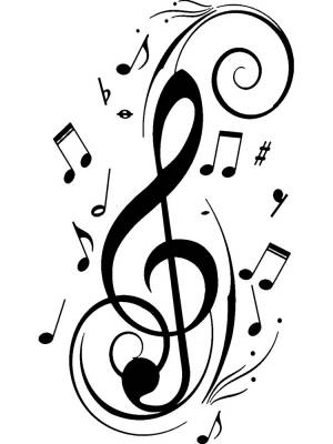 Раскраска Ноты