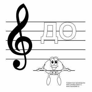 Раскраска Ноты