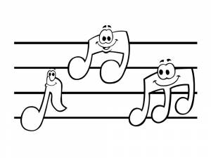 Раскраски Ноты