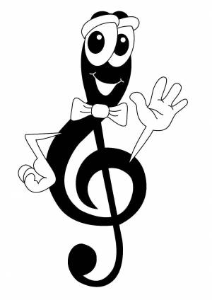 Раскраска веселые нотки
