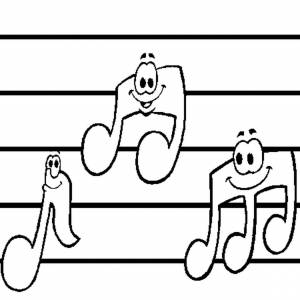 Раскраска веселые нотки