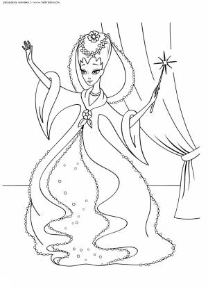 Раскраска Фея-крёстная