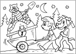 Раскраска из мультфильма Простоквашино