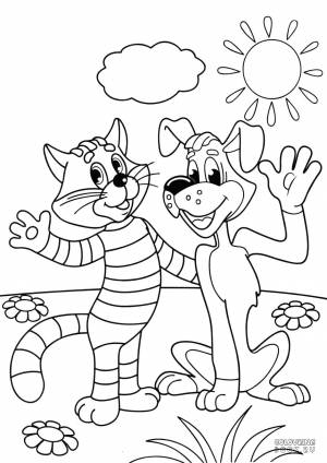 Раскраски из мультсериала Простоквашино