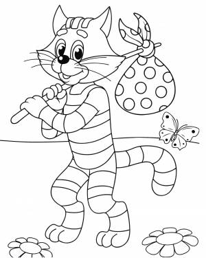 Раскраска Кот Матроскин