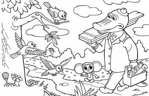 Раскраска Советские мультики  картинку для девочек